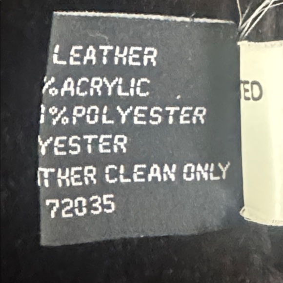 Adler collection suede leather jacket with faux fur trim size large - Picture 9 of 9